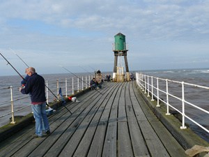 Fishing from Whitby Pier