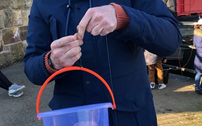 How to catch crabs in Whitby Harbour