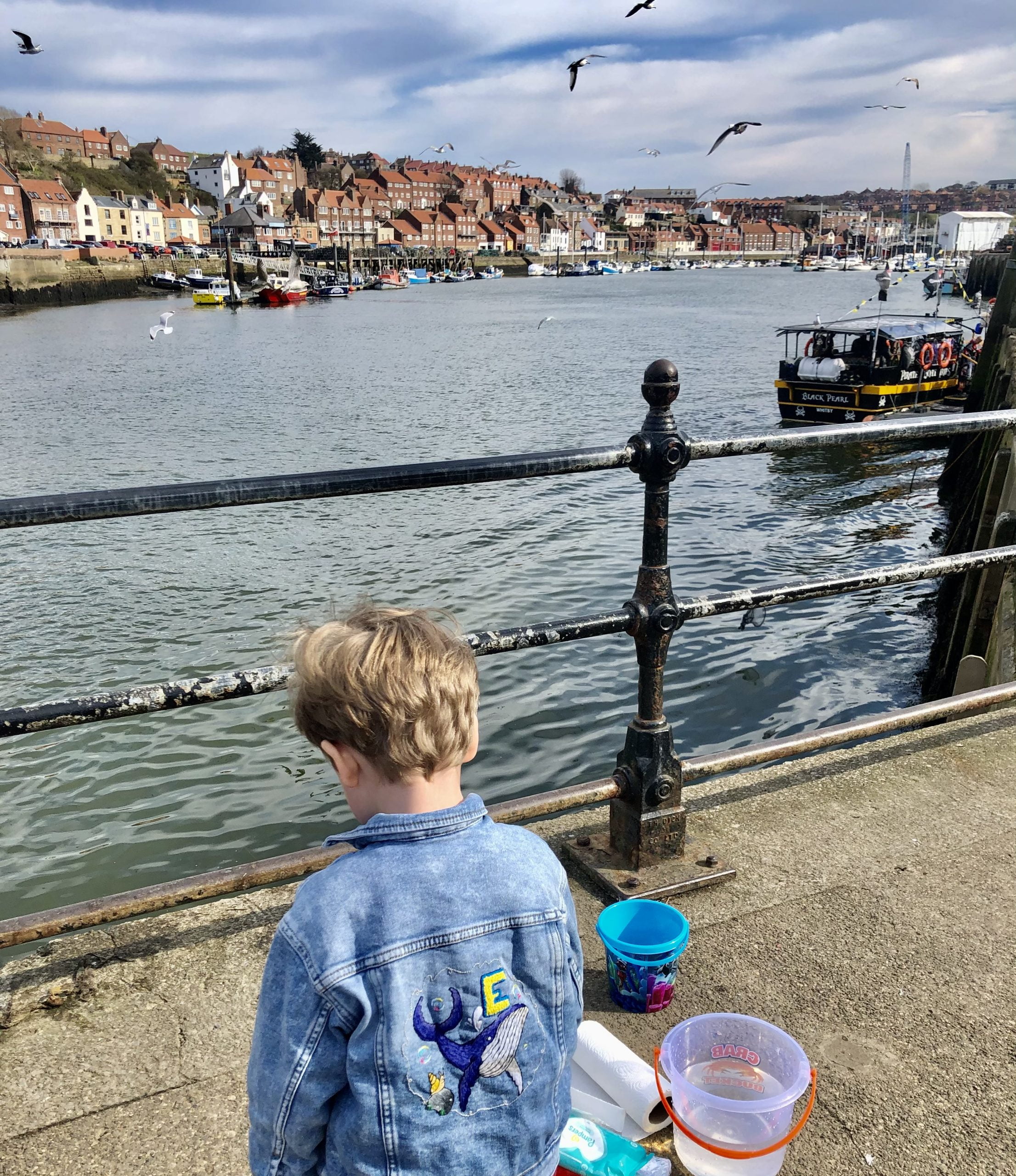 Crabbing in Whitby Harbour