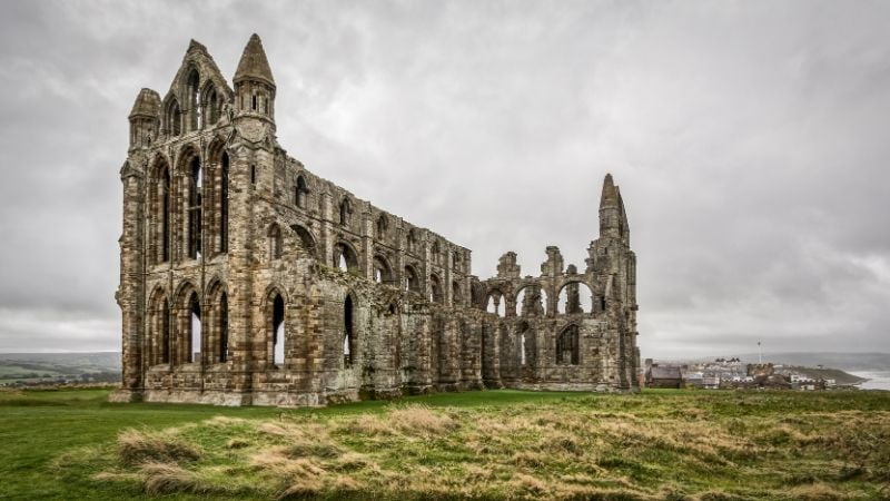 Whitby Abbey has links to the Dracula novel