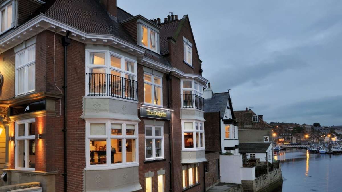 The Dolphin pub showing live sports in Whitby.