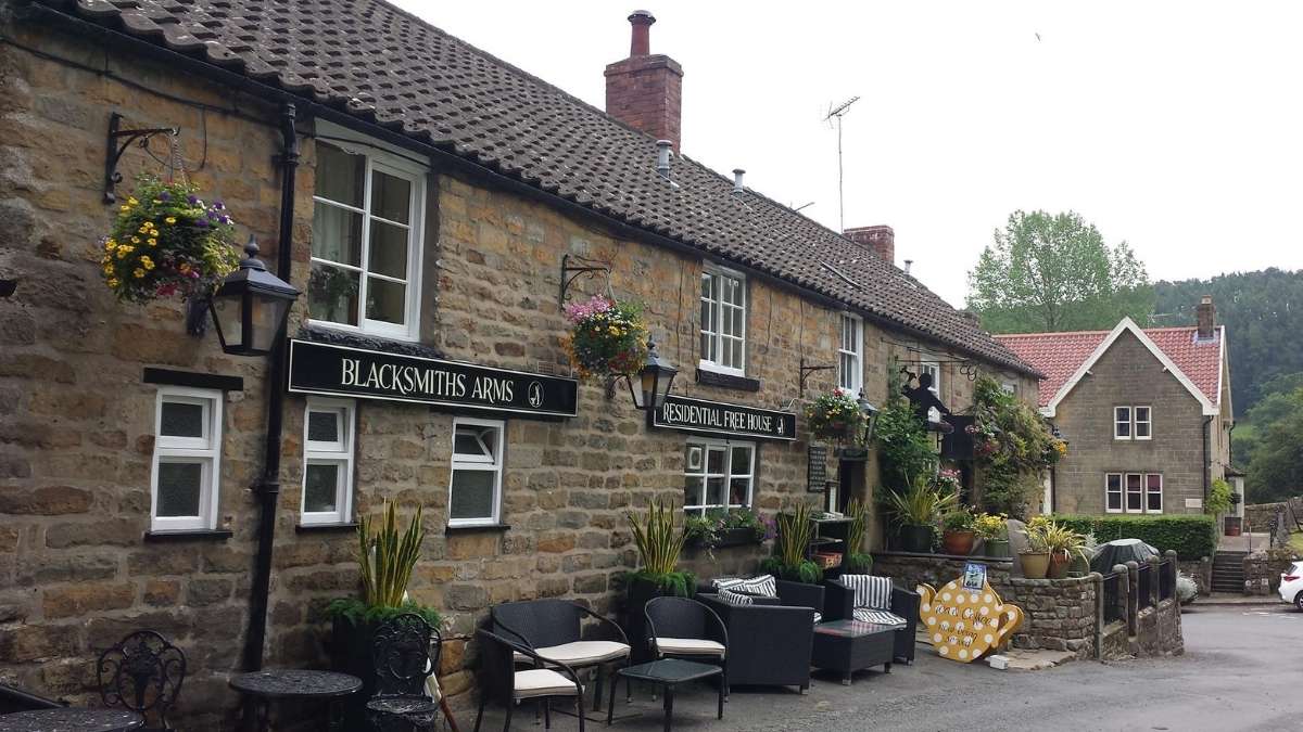 The Blacksmith's Arms is a popular pub in the North York Moors