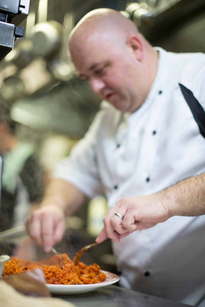 Head Chef Paul Gilroy at The Magpie in 2017