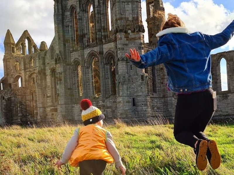 Whitby Abbey a halloween. Whitby Abbey at halloween.