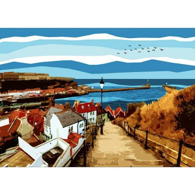 Whitby 199 Steps Limited Edition Print