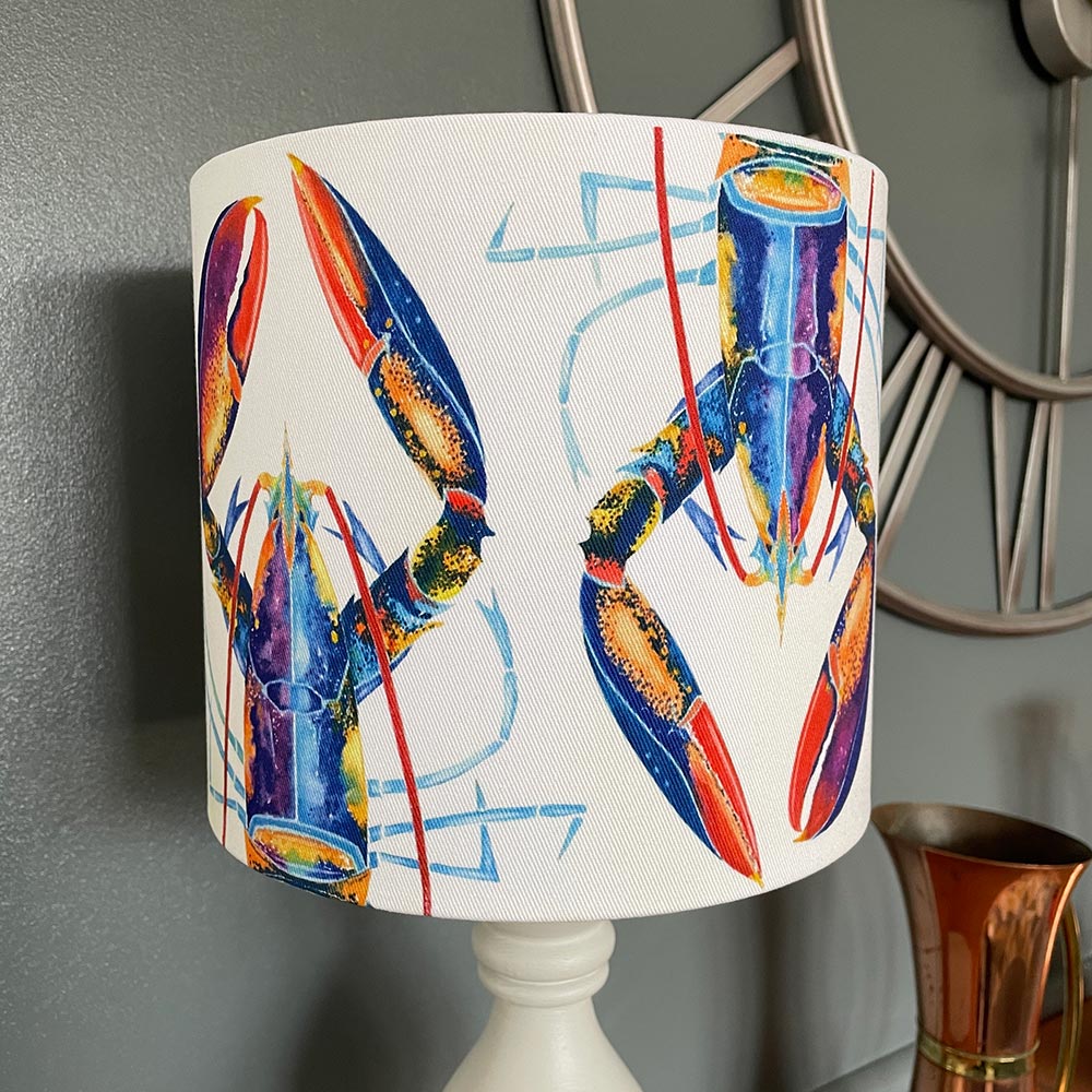 Handmade 'Lobster' Lampshade By Whitby Artist Kate Smith