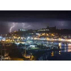 Whitby Lighting Storm Canvas