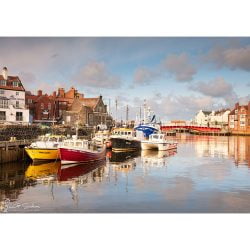 Winter Afternoon In Whitby Harbour Canvas