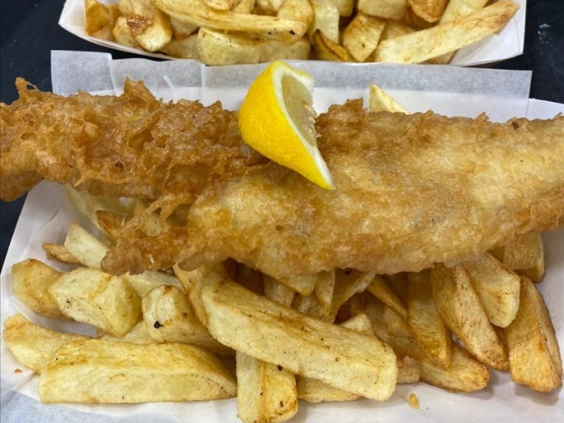 The Fisherman's Wife fish and chips takeaway. The Fisherman's Wife fish and chips takeaway.