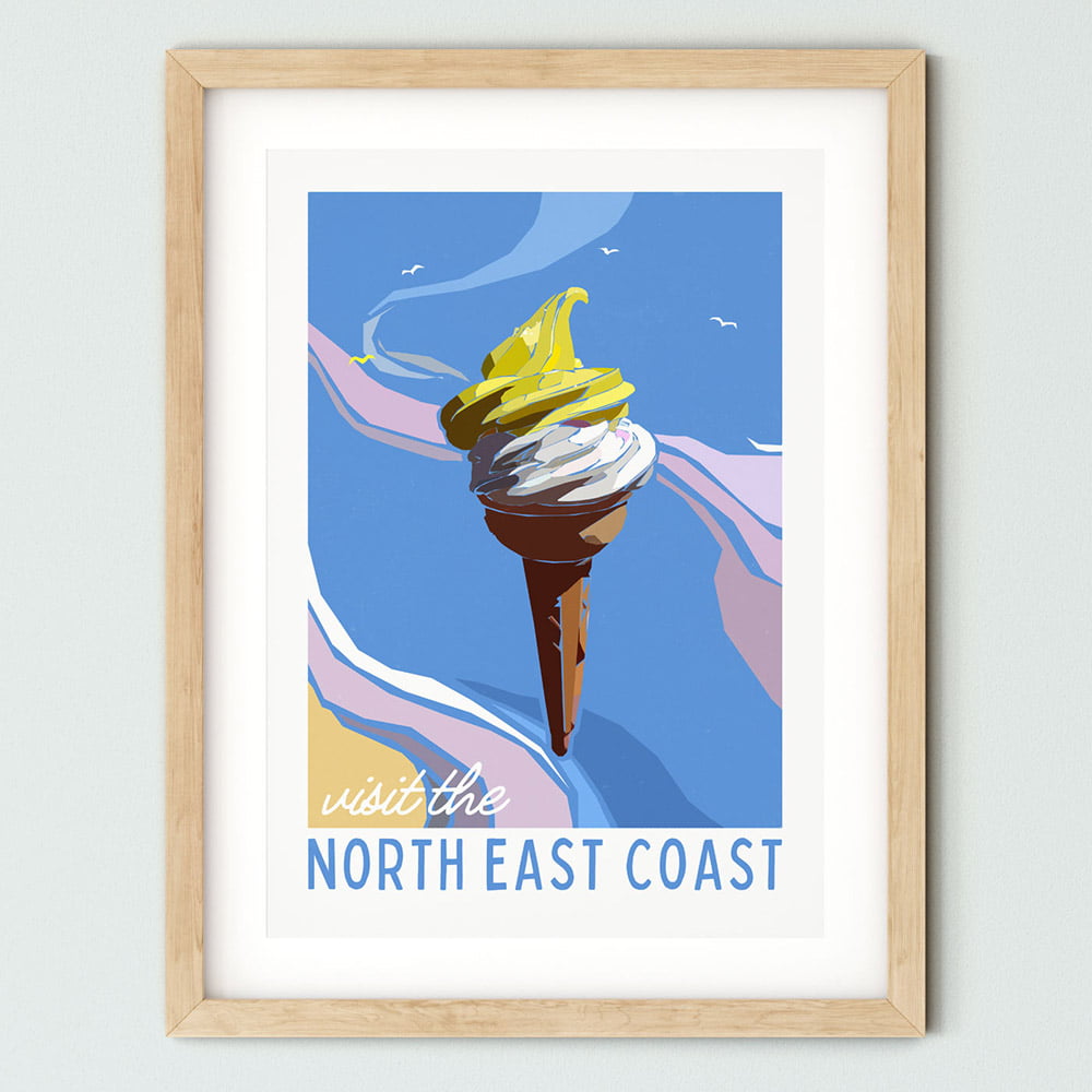 Lemon Top, North East Coast Travel Print, Limited Edition
