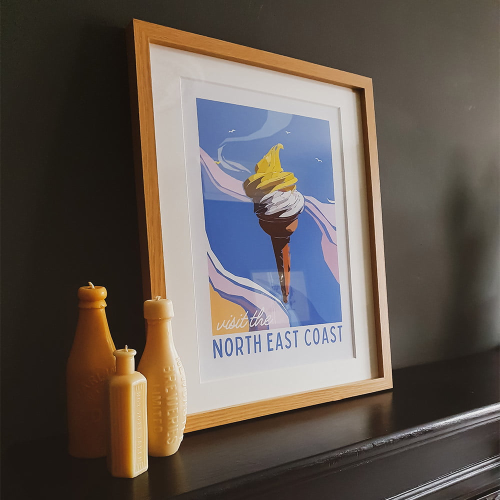 Lemon Top, North East Coast Travel Print, Limited Edition