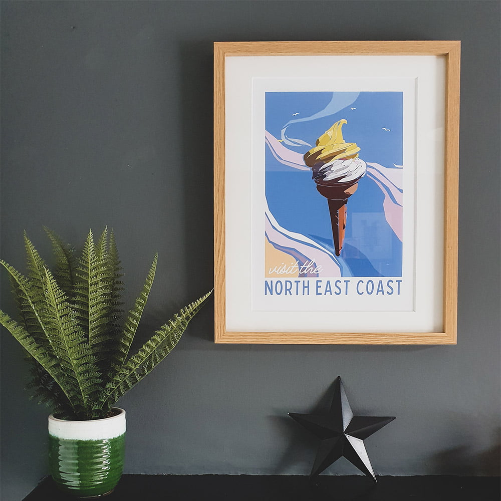 Lemon Top, North East Coast Travel Print, Limited Edition