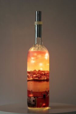 East Whitby Sunrise Light Up Bottle Lamp