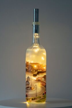 Khyber Pass Winter Sunrise Light Up Bottle Lamp