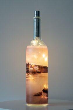 Robin Hoods Bay Early Morning Light Up Bottle Lamp