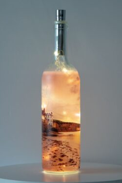 Robin Hoods Bay Red Dawn Light Up Bottle Lamp