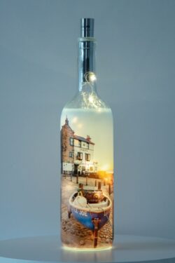Sunrise At The Bay Hotel Light Up Bottle Lamp