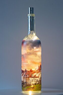 Sandsend Village Light Up Bottle Lamp