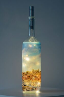 Whitby Harbour Light Up Bottle Lamp