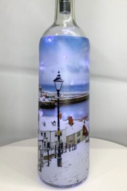 199 Steps In The Snow Light Up Bottle Lamp