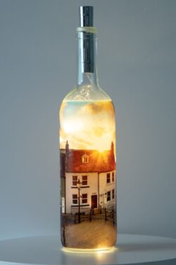 199 Steps At Sunset Light Up Bottle Lamp
