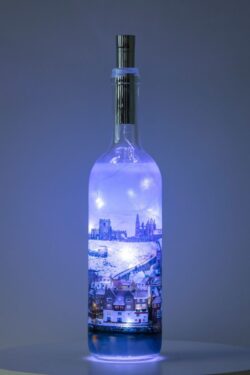 Whitby In Winter Light Up Bottle Lamp