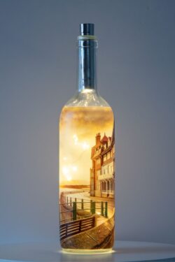 Daybreak at Sandsend Light Up Bottle Lamp