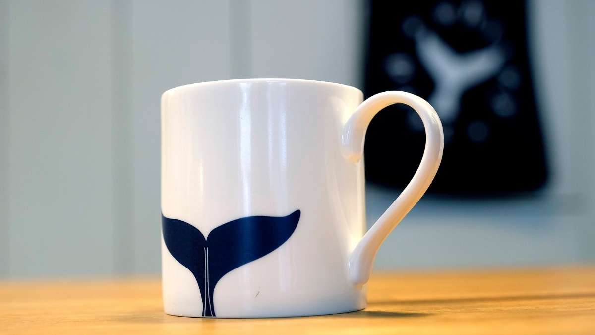 Whale tail mug from Whitby Yard