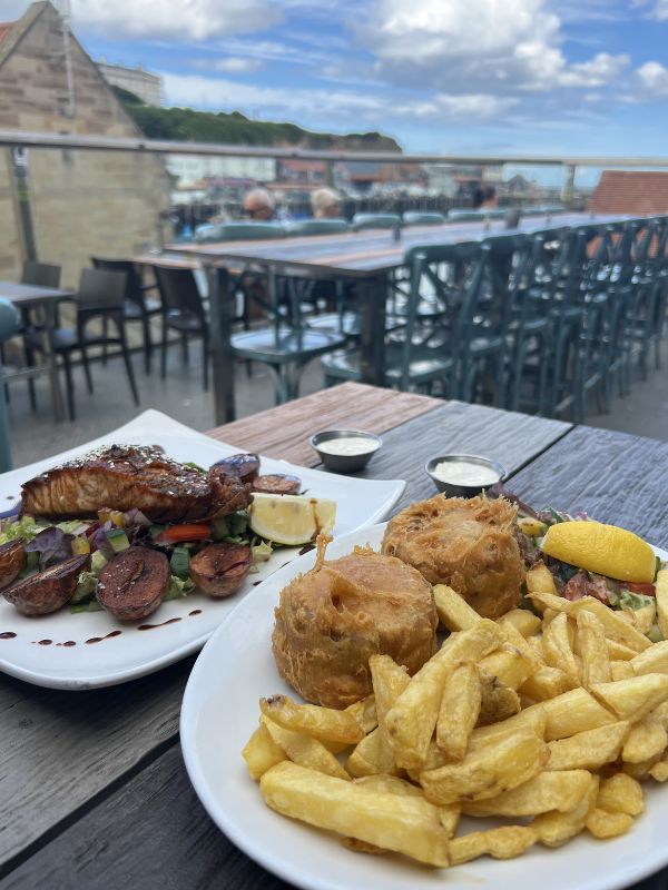 Abbey Wharf seafood meals. Abbey Wharf seafood meals.