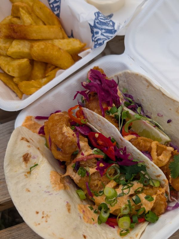 The Fish Cottage fish tacos in Sandsend. The Fish Cottage fish tacos in Sandsend.