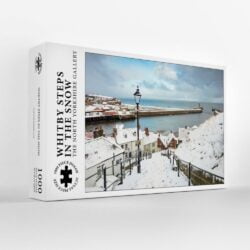 Whitby steps in snow jigsaw