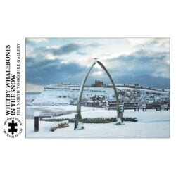 Whitby Whalebones in snow jigsaw