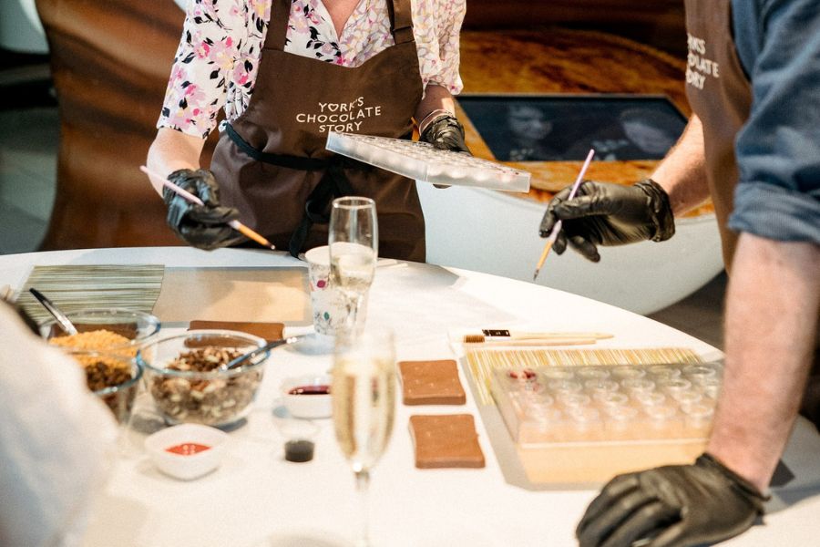 Chocolate making is a fun activity for couples in York.