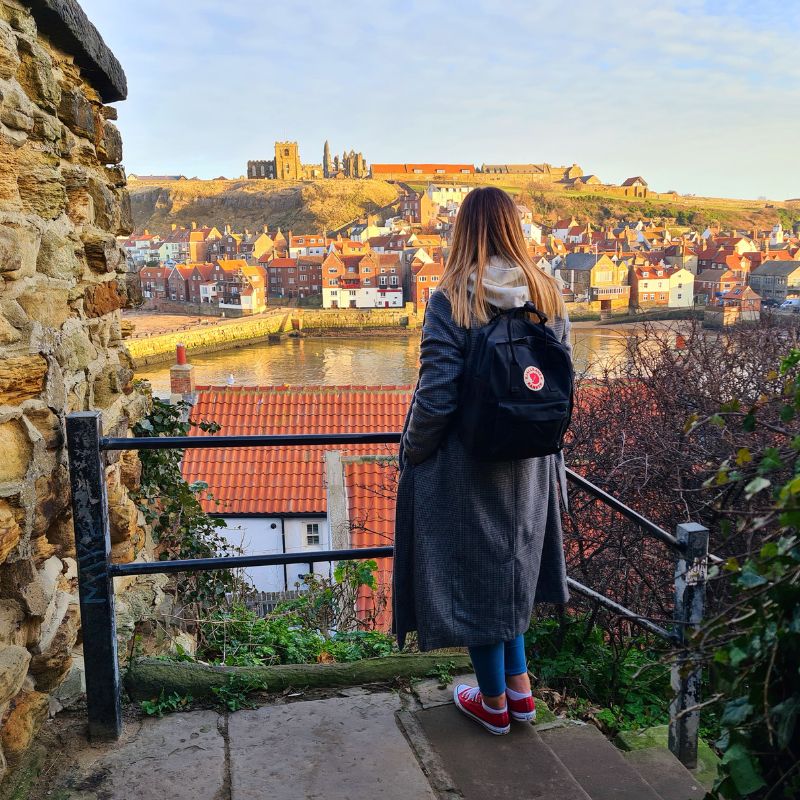 Solo traveller enjoying Whitby Solo traveller enjoying Whitby, in North Yorkshire