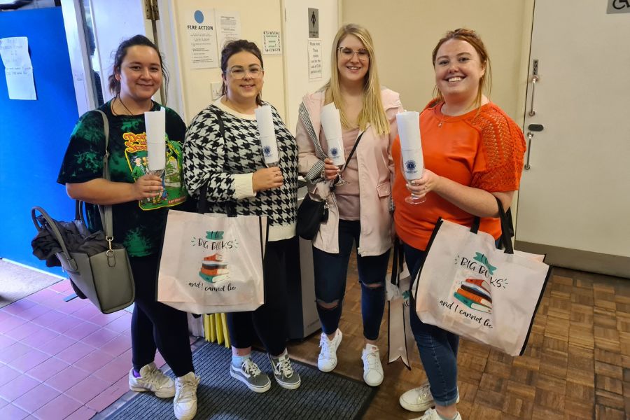 Girls at Whitby Beer Festival 2024.