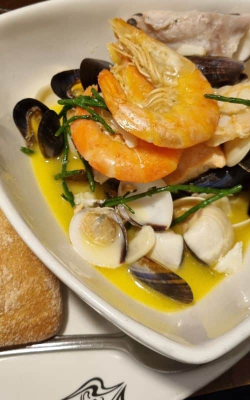 A-bowl-of-seafood-at-The-Magpie-Cafe A bowl of seafood at The Magpie Cafe.