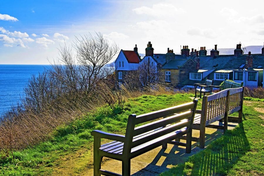 Robin Hoods Bay Benches Robin Hoods Bay is the perfect location for a scenic picnic.