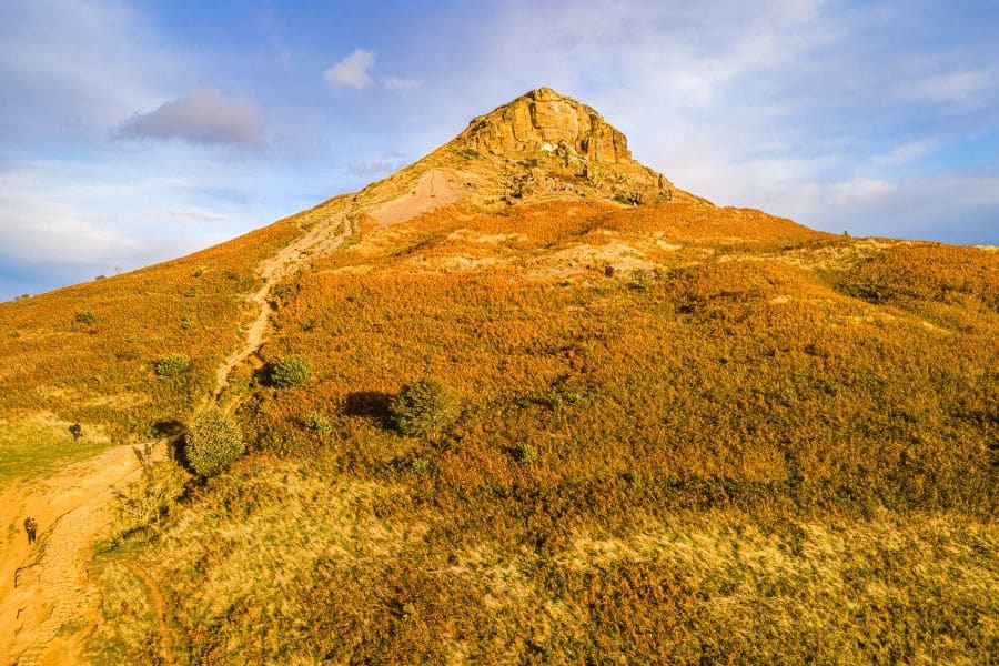 Roseberry Topping footpath climbing up. Roseberry Topping footpath climbing up.