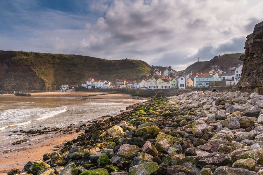 Walking-to-Staithes Walking to Staithes from Saltburn.