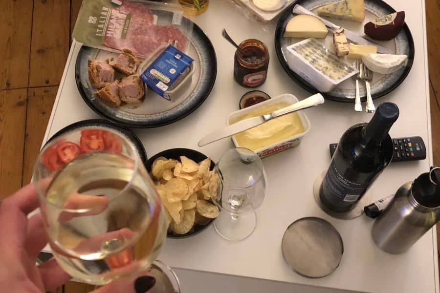 Whitby-Evening-Sharing-Platter Sharing platter in apartment in Whitby.