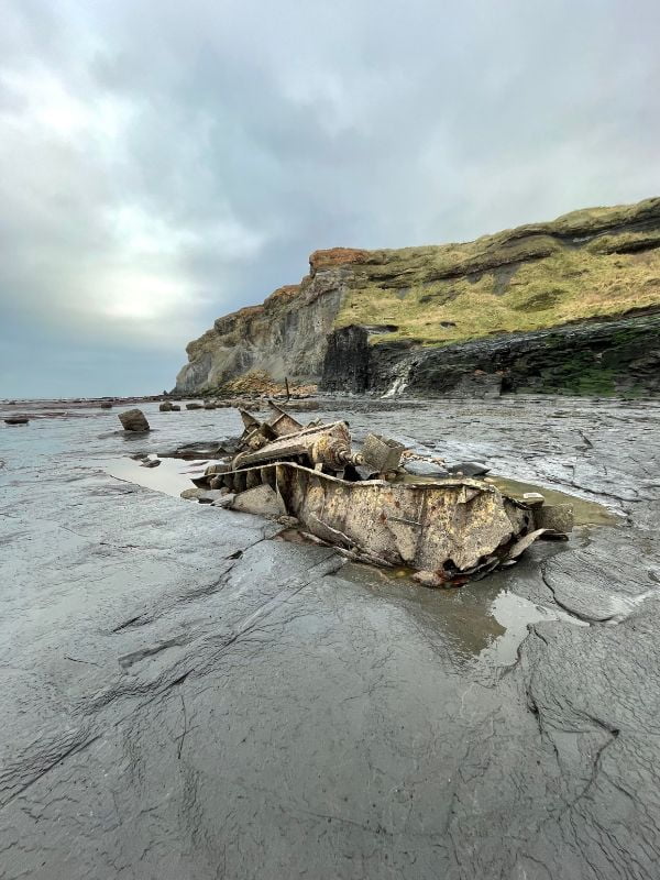 Saltwick Bay Beach Shipwreck.