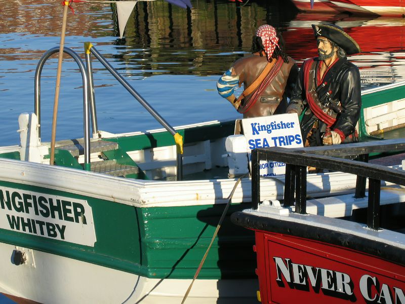 Fishing boat trips Whitby. Fishing boats in Whitby Harbour offering sea trips.