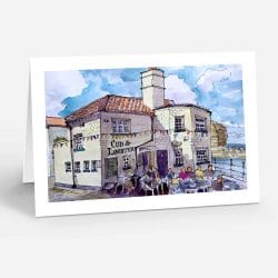 The Cod & Lobster, Staithes Geetings Card