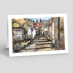 Streets of Robin Hood’s Bay Greetings Card