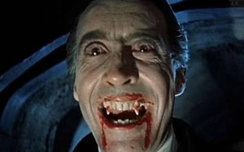 Christopher Lee as Dracula. Christopher Lee as Dracula.