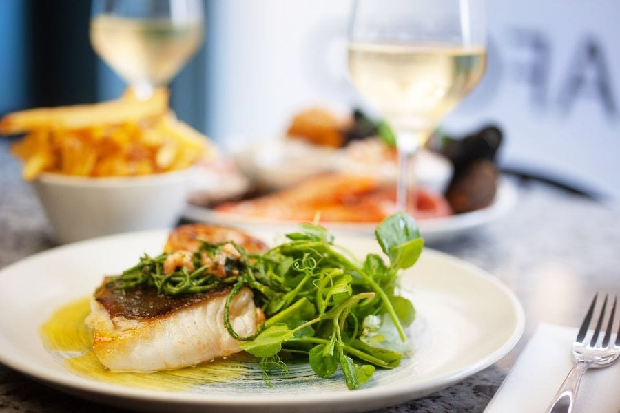 Pan-roasted halibut loin