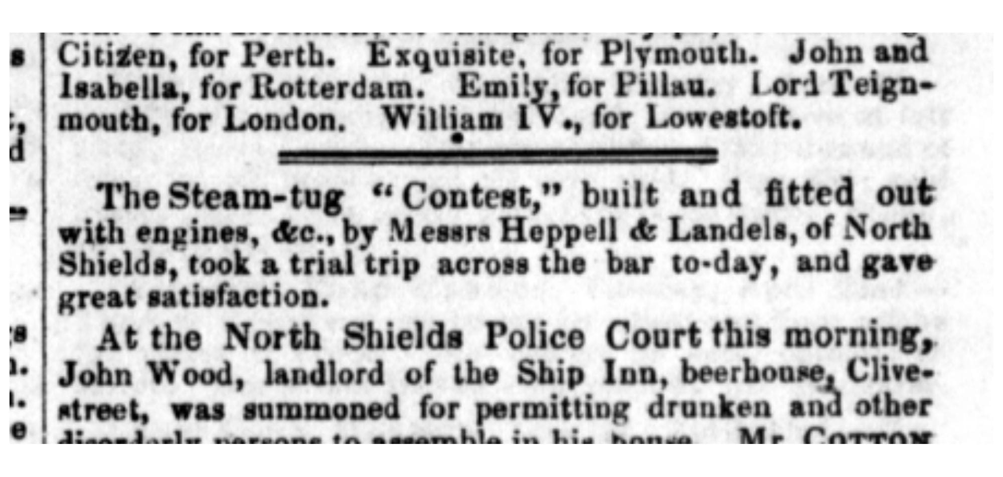 Newspaper cutting Whitby Tug Boat. Newspaper cutting Whitby Tug Boat.