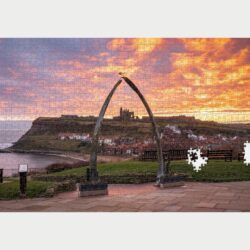 Sky On Fire Whitby Whalebones Jigsaw
