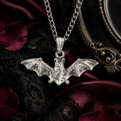 Gothic Bat Pewter Pendant