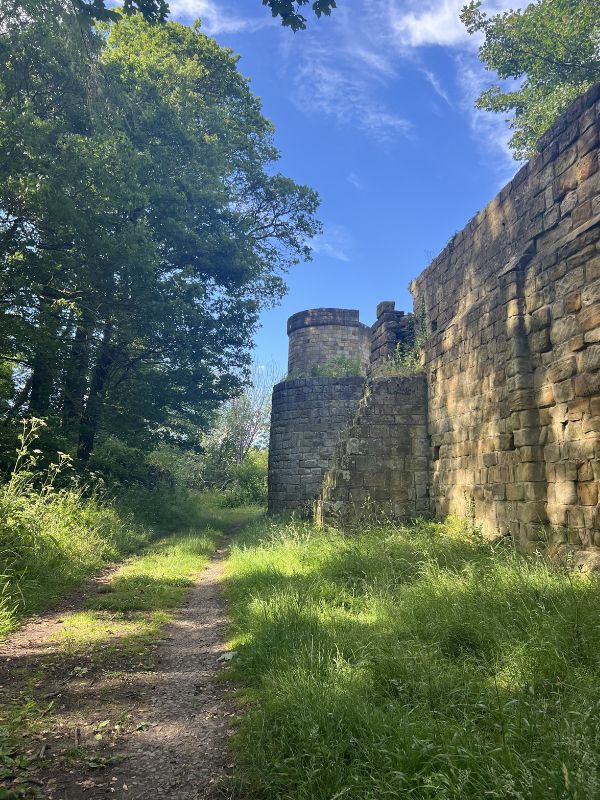 Walking route from Sandsend to Old Mulgrave Castle. Walking route from Sandsend to Old Mulgrave Castle.